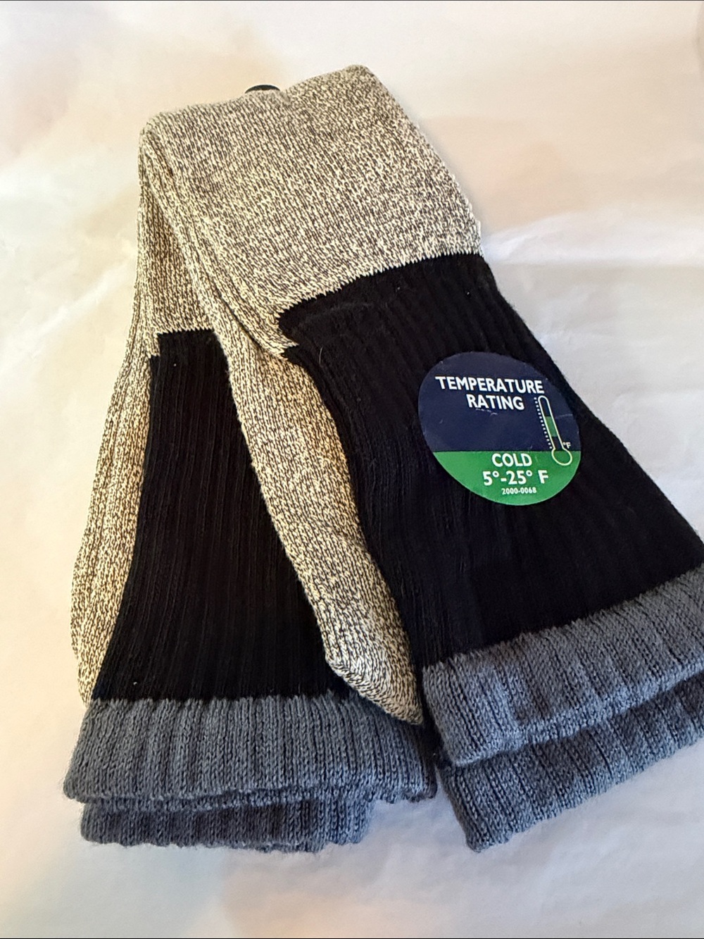 2 Pair Men's Thermal Knit Boot Socks Size 10-13 NWT